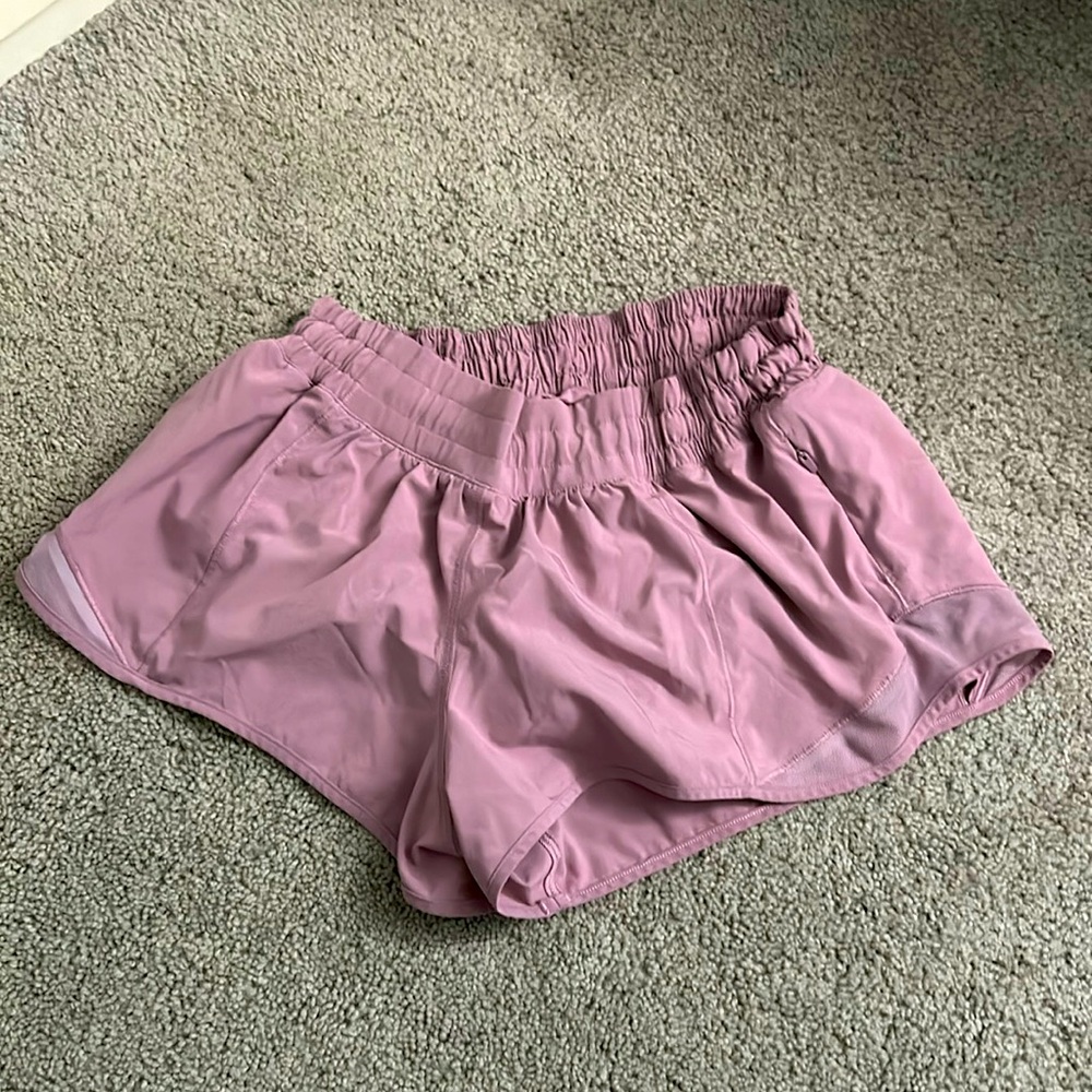 Pink Lululemon Hotty Hot Shorts